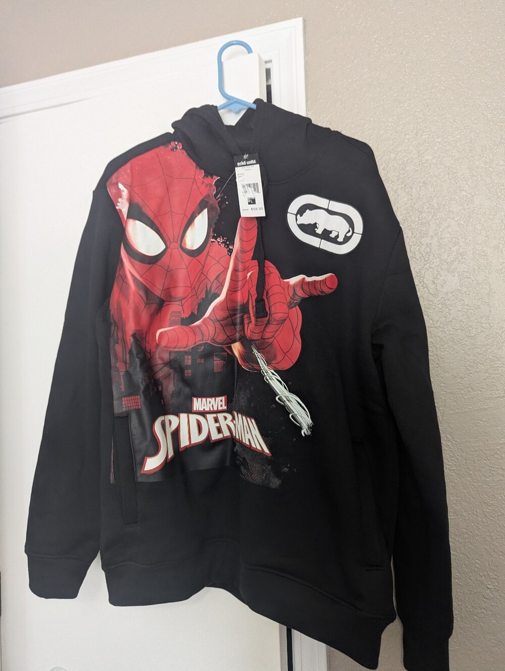 Men's Ecko Unlimited Spiderman Pull-on Hoodie LG NWT